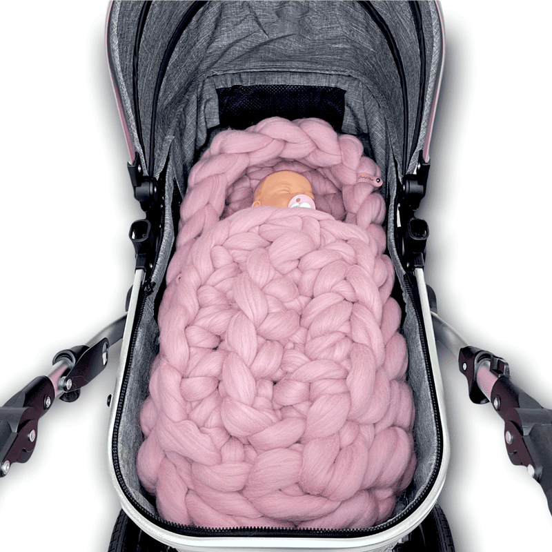 Babynest Merinowolle mit Decke Baby Pink Hauptbild