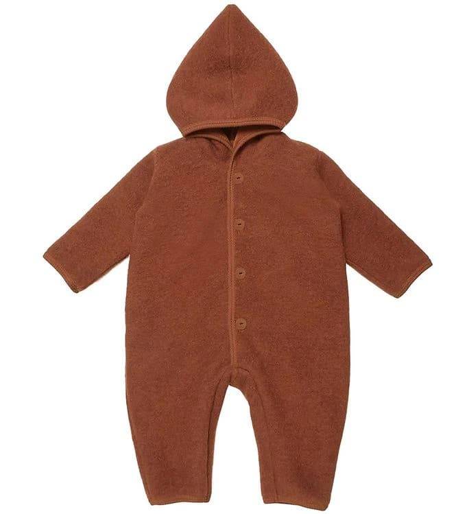 Huttelihut - Combinaison bébé POOH en laine double couche couleur cayenne (Image principale)