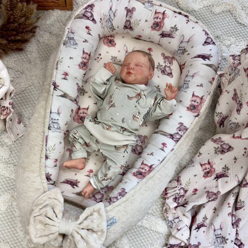 Babynest |Premium Ultra Soft Musselin|3er Set|Woodland Friends Hauptbild