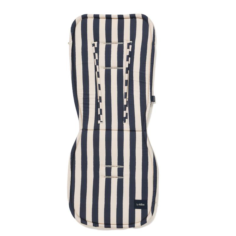 Kinderwagenauflage Baumwolle Velvet Multi STRIPES NAVY Hauptbild