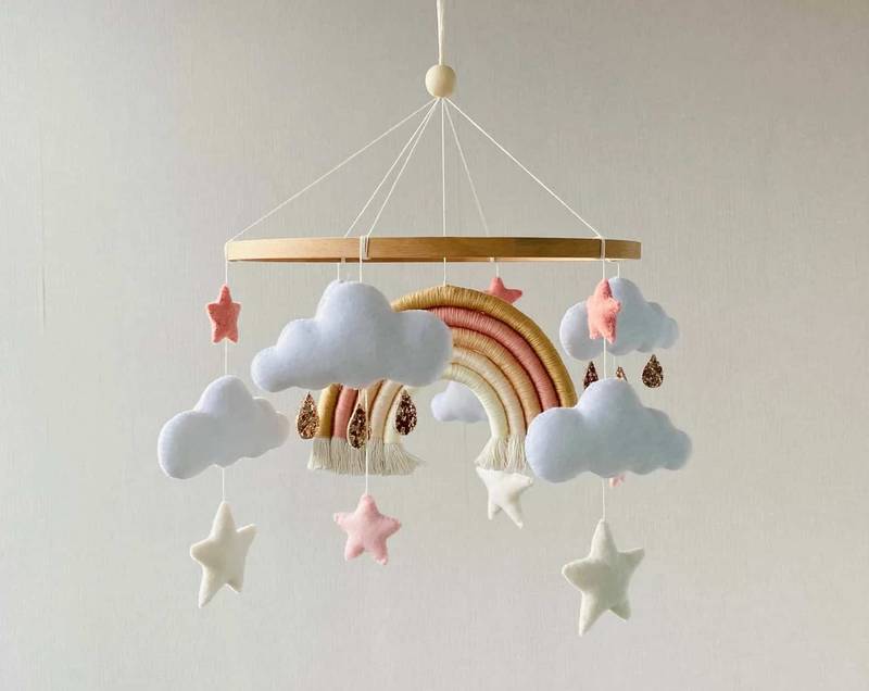 Babymobile Regenbogen Pink 2800 Babymobile Regenbogen Pink Zusatzbild-2