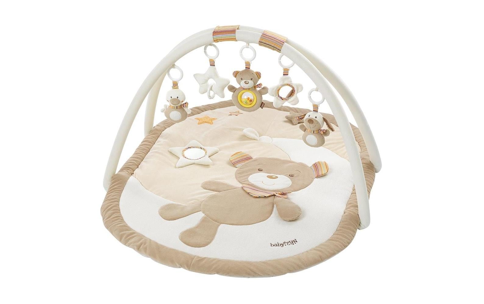 fehn Krabbeldecke mit Spielbogen Bär Rainbow Hauptbild