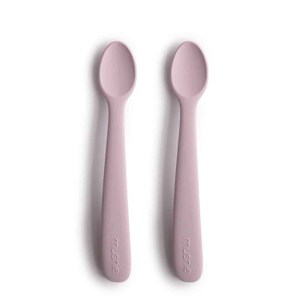 SoftLilac_Silicone20Spoon-p.jpg Mushie Baby Löffel 2er Soft Lilac Hauptbild