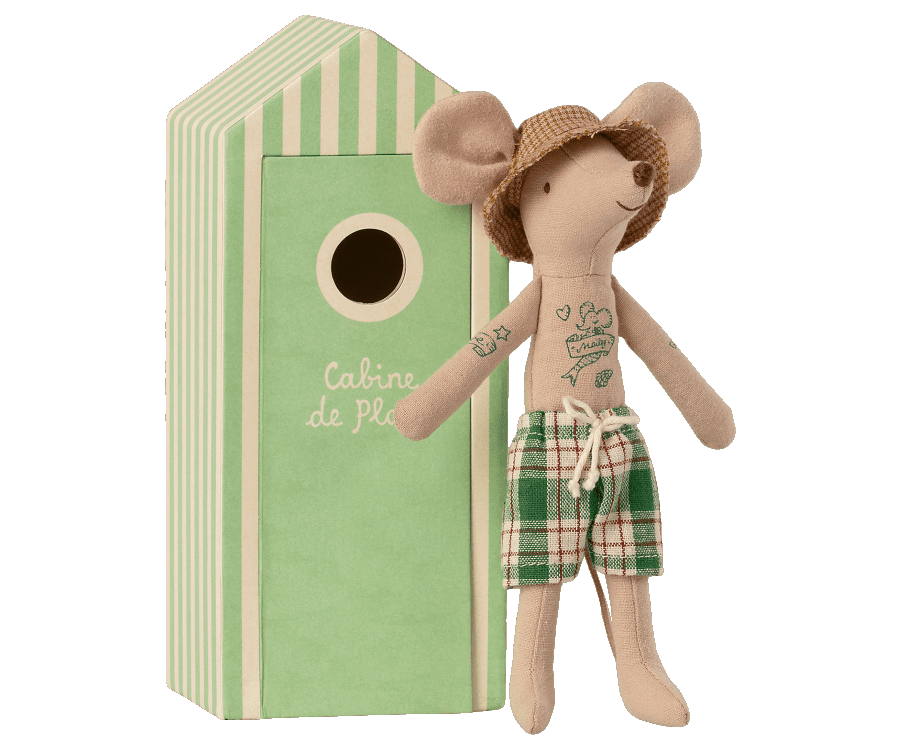 16-1742-01_1-900×750-resize-fill.png Maileg-Strandmaus, Papa in Cabin de Plage Hauptbild