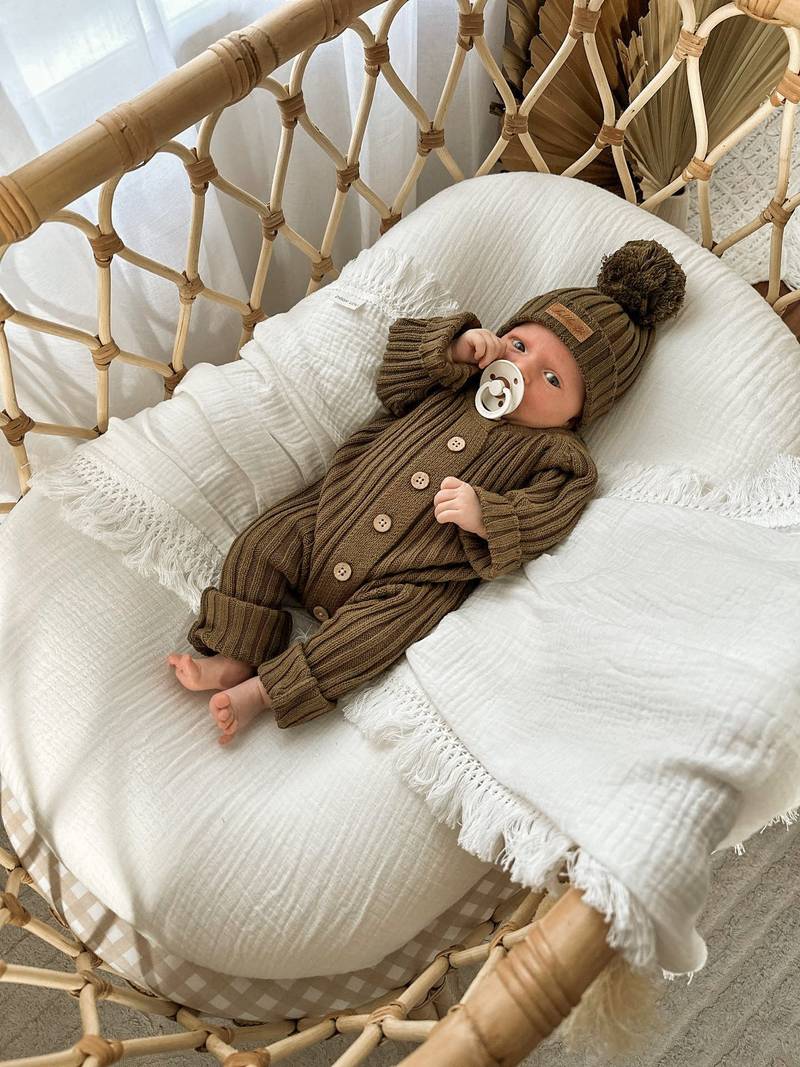 Ribbed Strampler|Olive Hauptbild