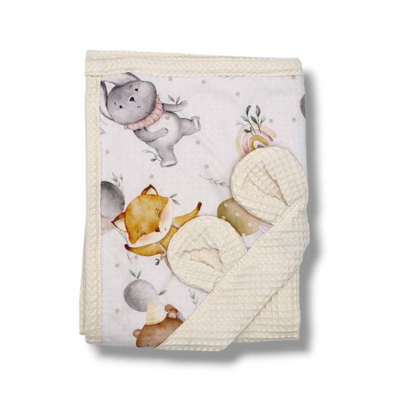 Badtuch mit Kapuze | Waffel| Little Party Friends Hauptbild