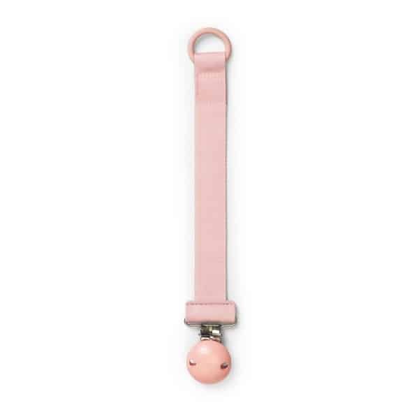 Elodie Pacifier strap with wooden detail - Candy Pink Main image