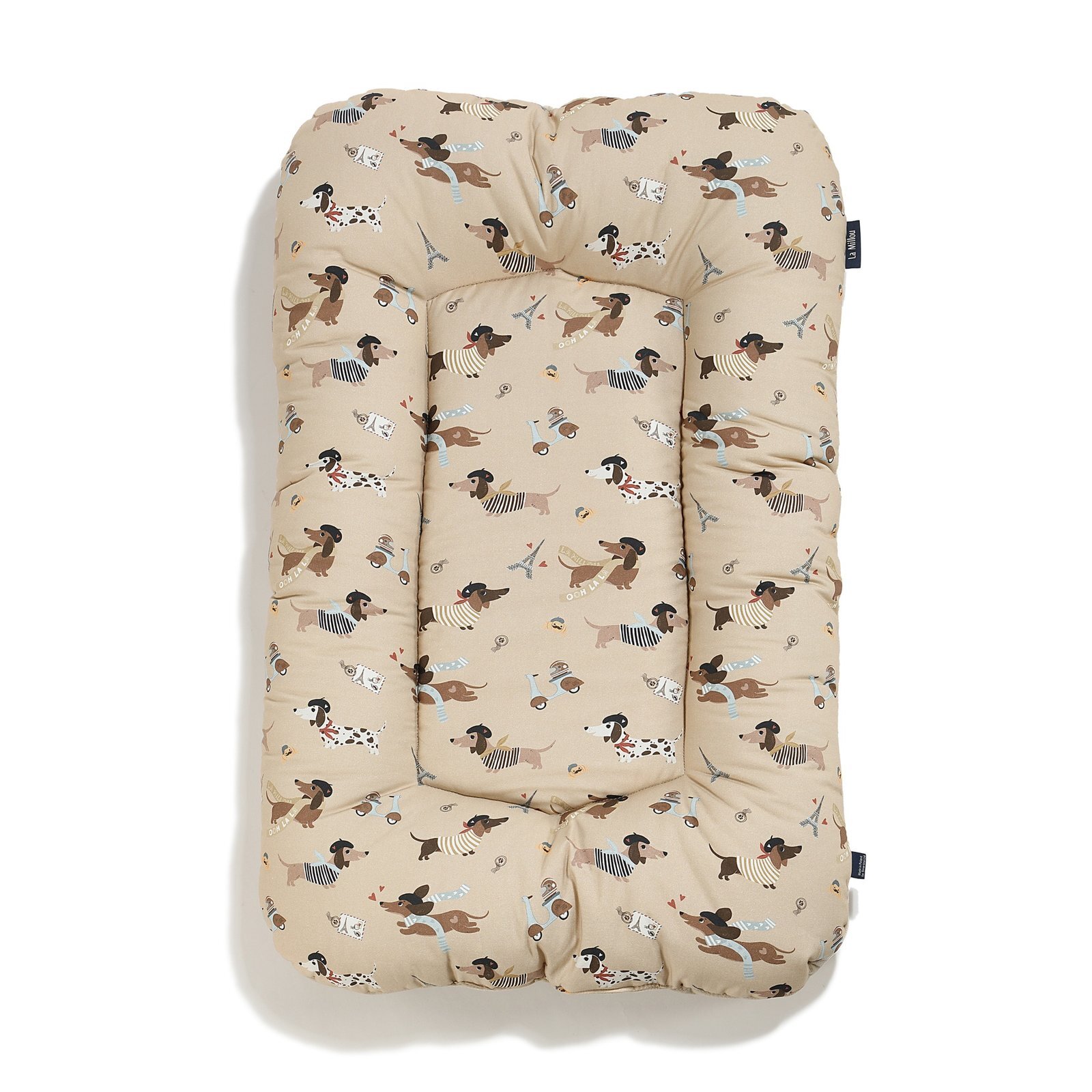 Babynest Baumwolle Velvet PIERRE THE DOG - M - 50 x 86 cm_Hauptbild