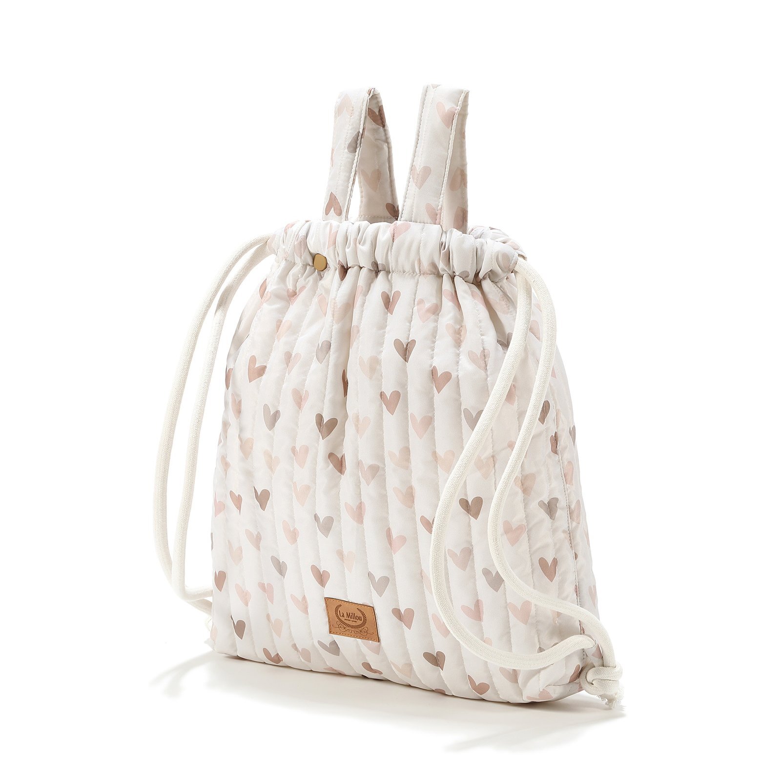 Kinderwagen-Rucksack Nylon HEARTBEAT BEIGE_Hauptbild