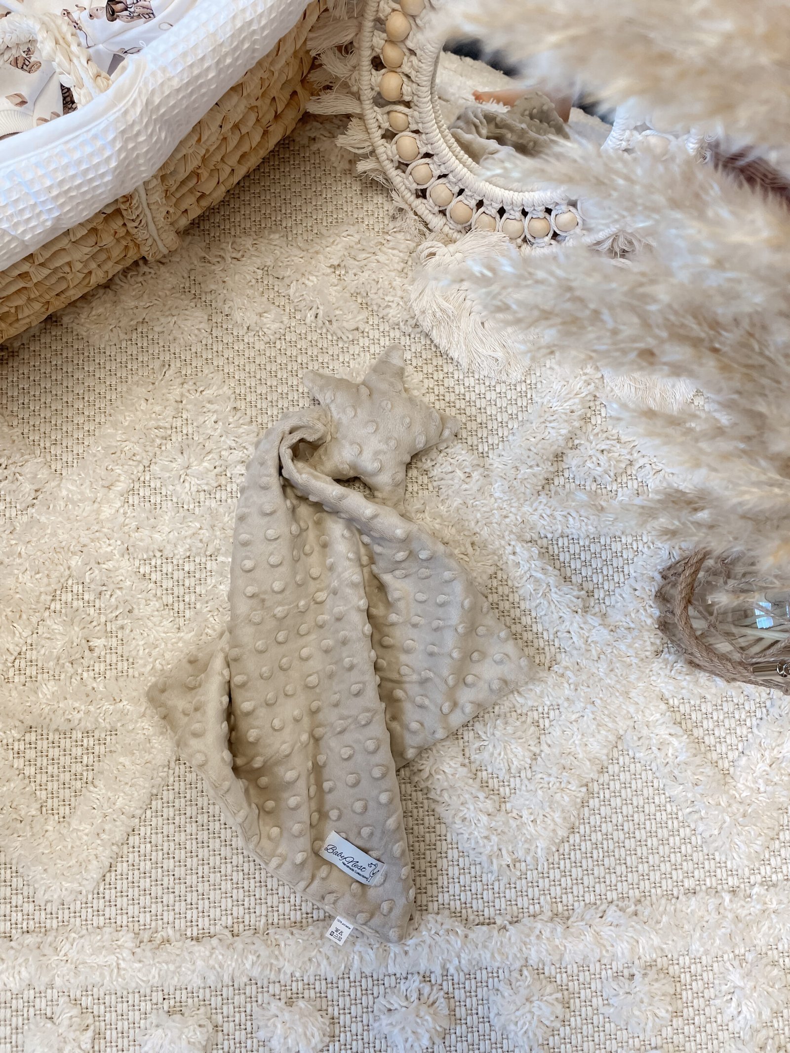 Peluche | Minky | Beige Étoile Image supplémentaire-3