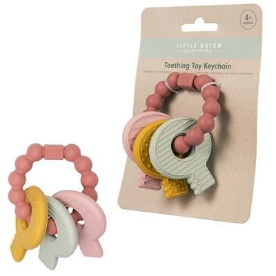 Collier de dentition en silicone Little Dutch, rose (image principale)