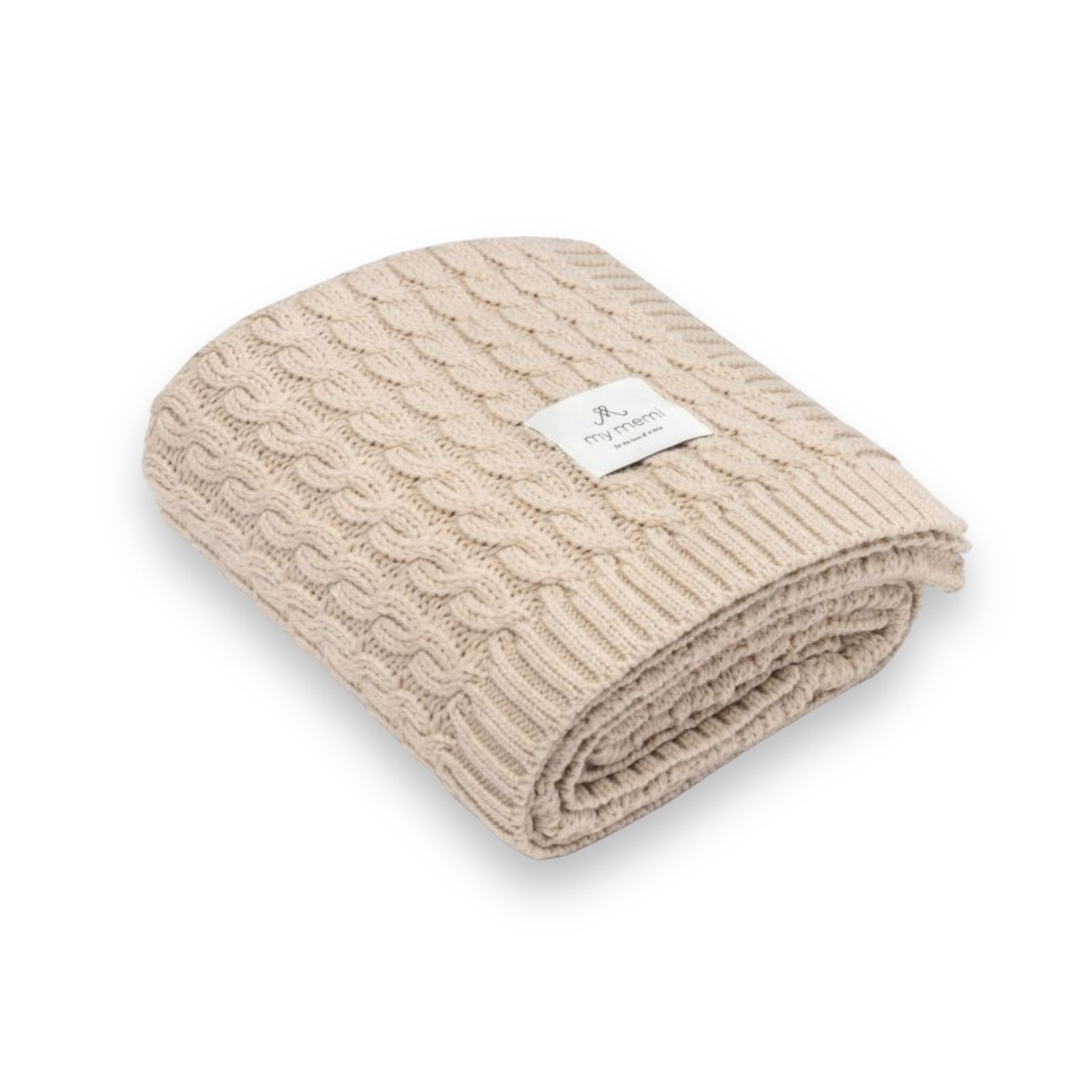 MY MEMI | Merino Decke Premium Braid| Beige Hauptbild