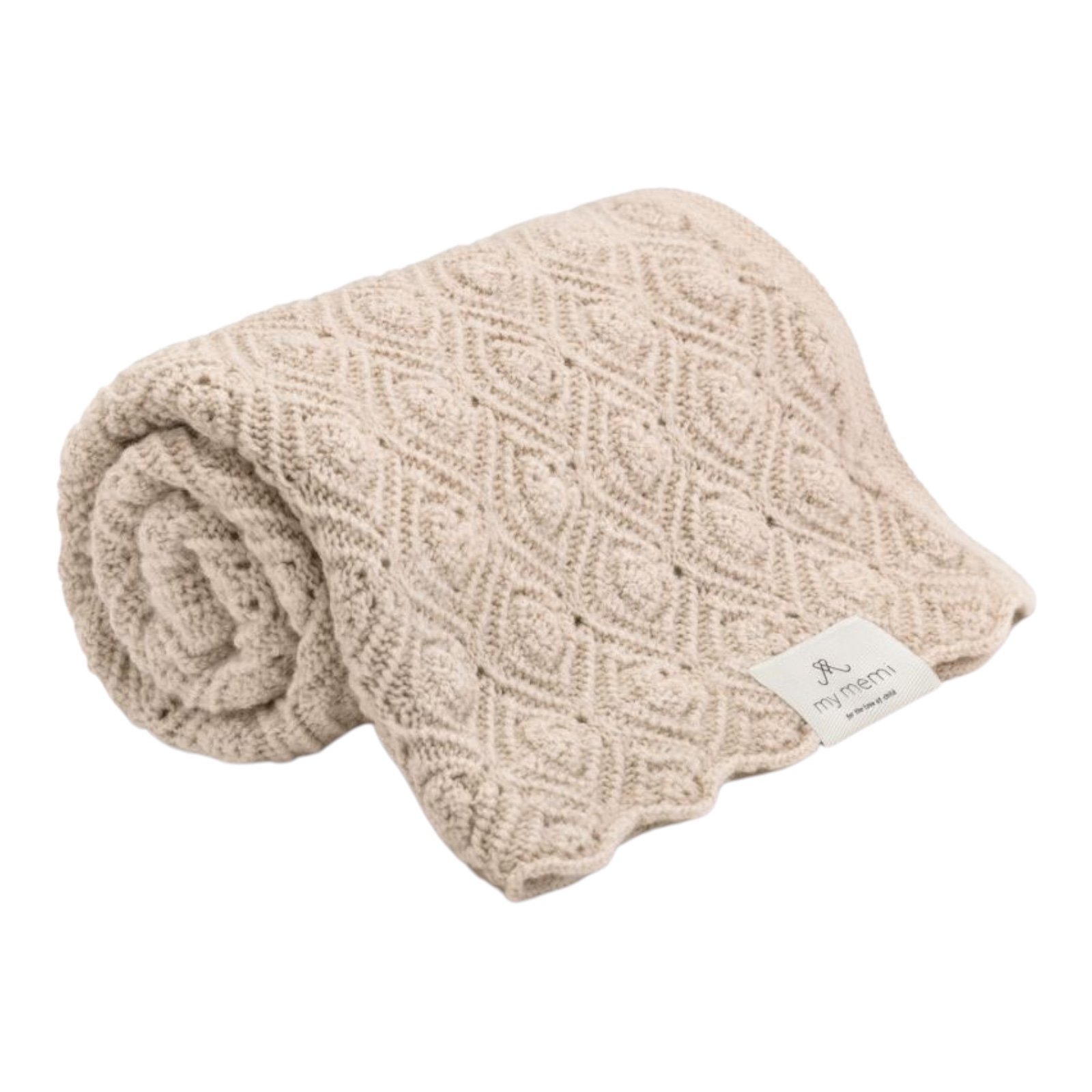 MY MEMI | Coperta in lana merino premium | Beige perla Immagine principale