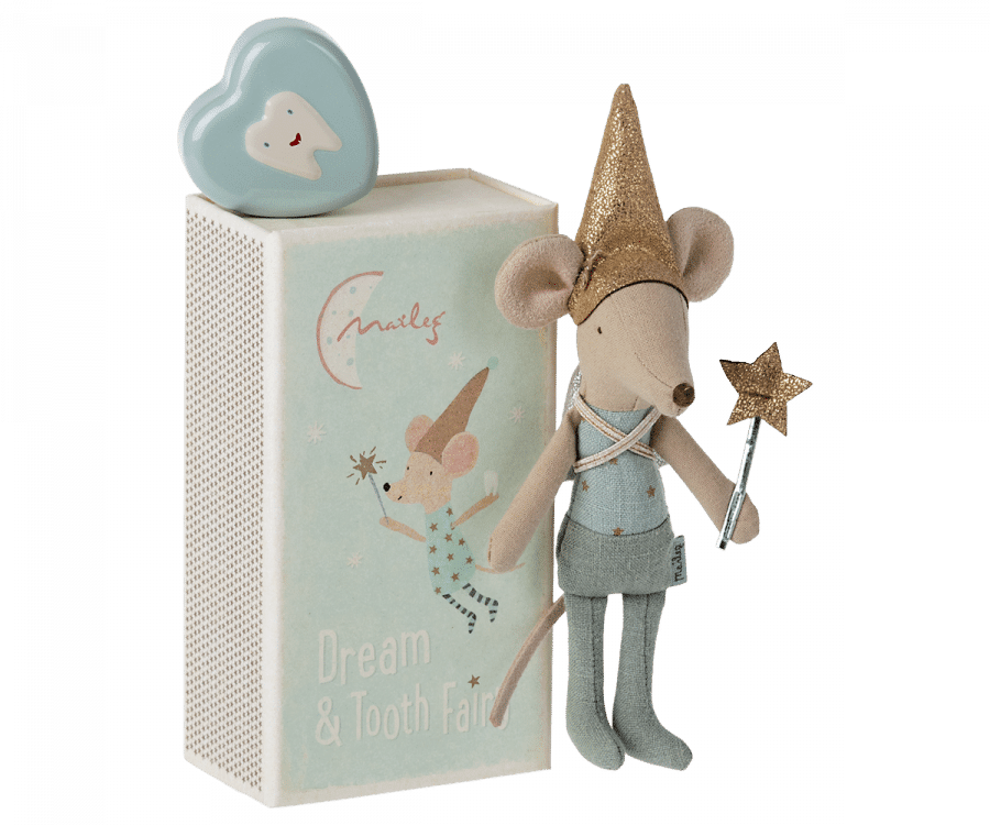 Maileg-Zahnfee-Maus in Streichholzschachtel - Blau Hauptbild