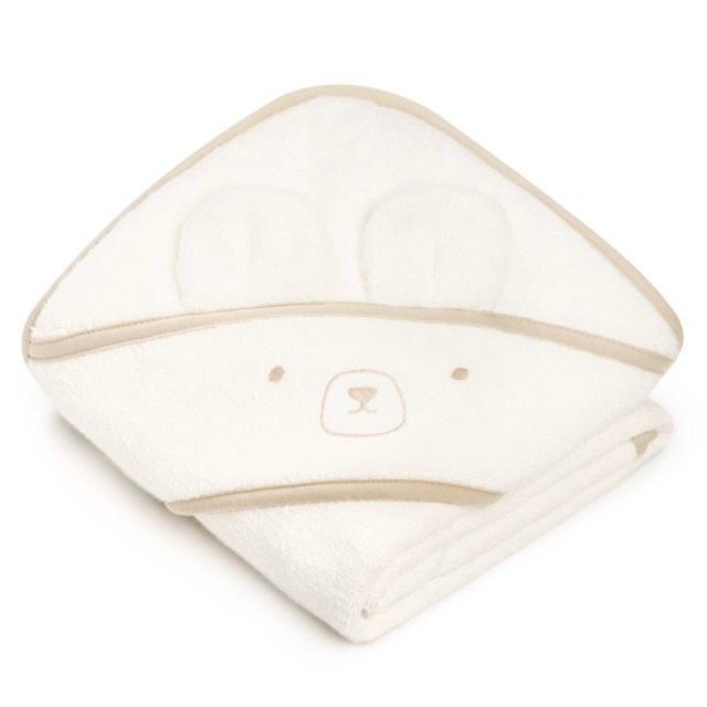 Soft bamboo baby towel with hood and ears from the MY MEMI bath collection