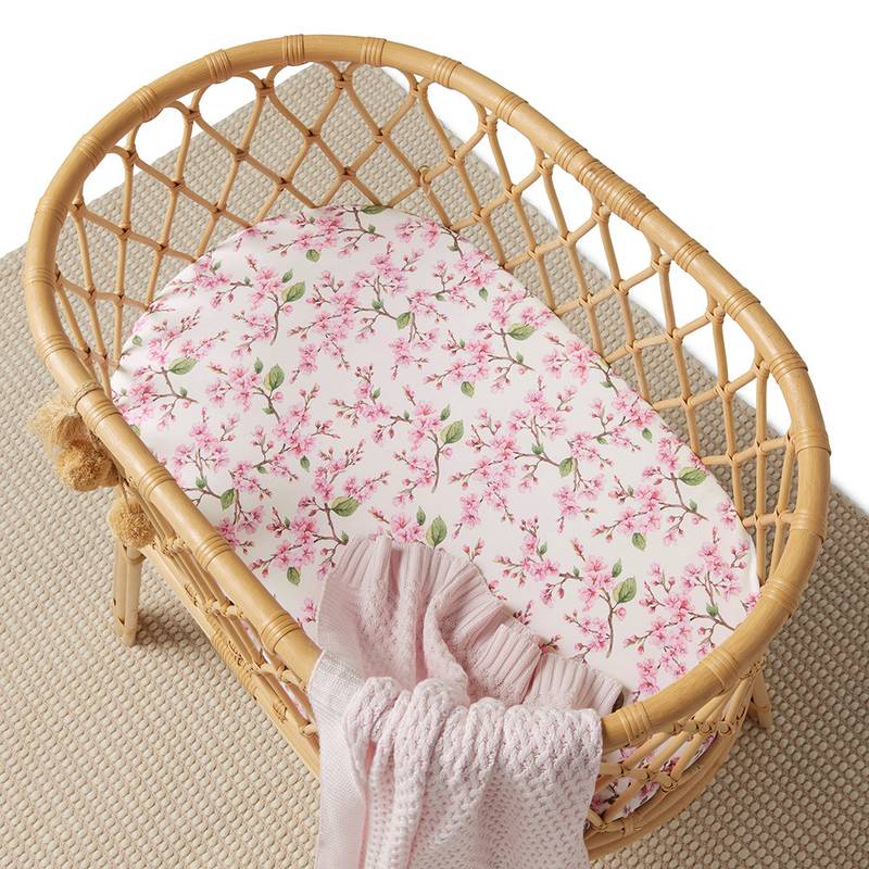 Cherry Blossom Bio-Beistellbett-Spannlaken-Wickelunterlage-Bezug – Bild 1