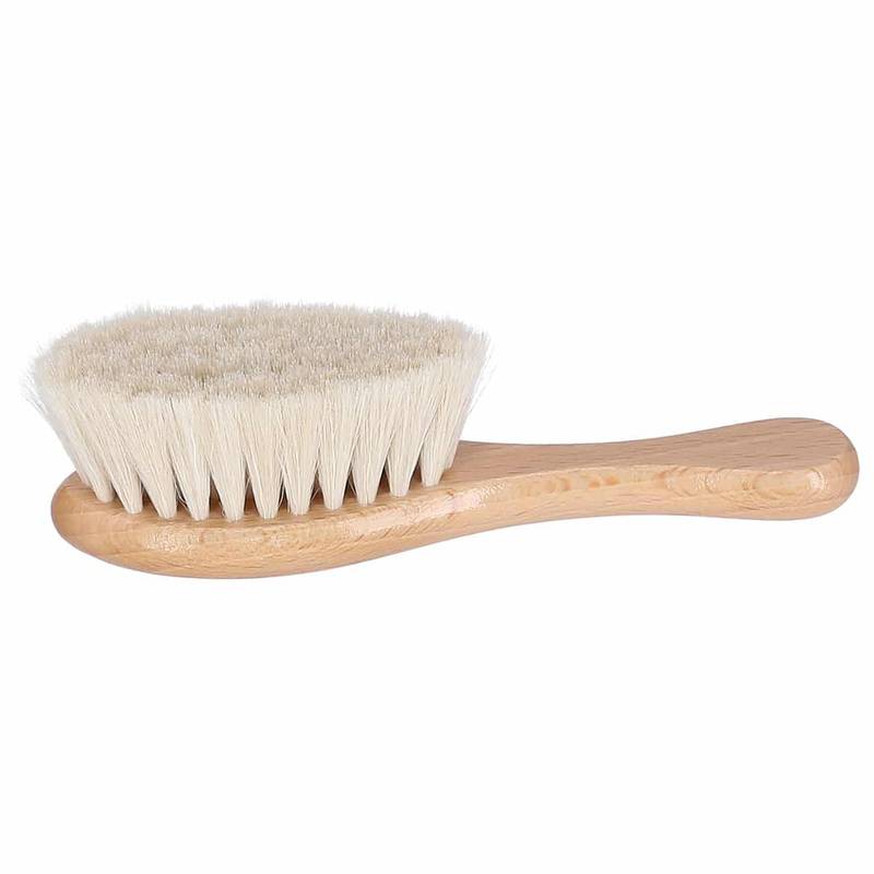 brosse à cheveux pour bébé en poils de chèvre FSC image principale