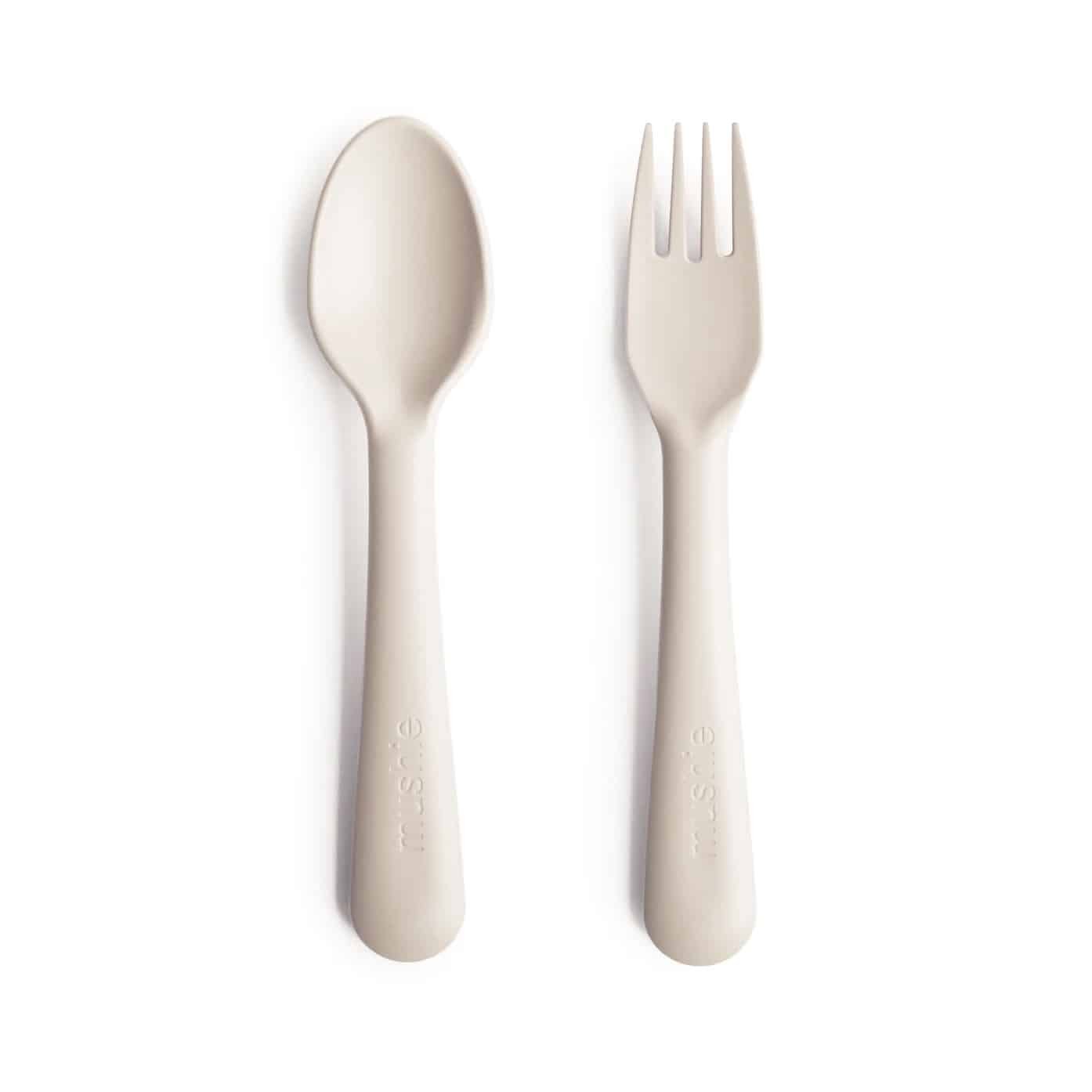 Mushie Children's Cutlery Set Ivory Main Image