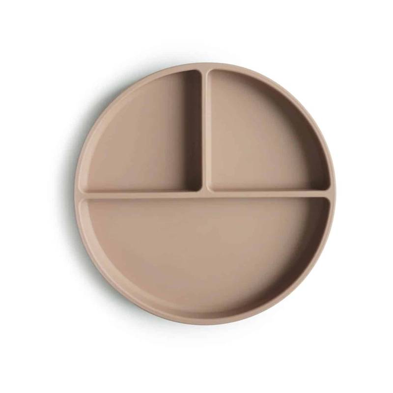 Mushie Silicone Plate with Suction Cup Natural Main Image