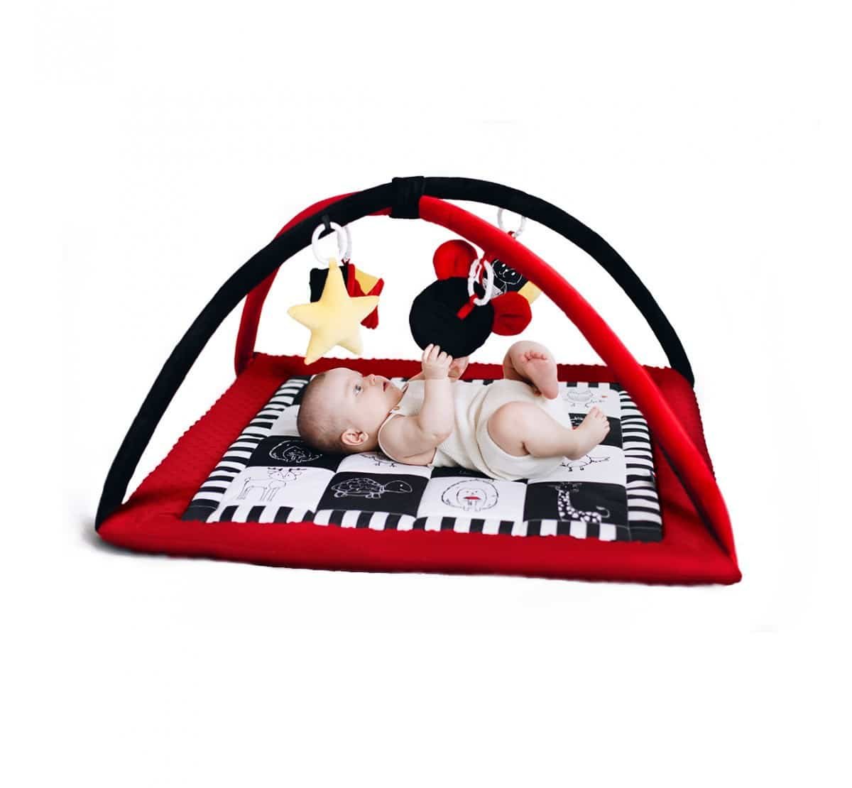 Montessori Krabbeldecke mit Spielbogen Rot Hauptbild