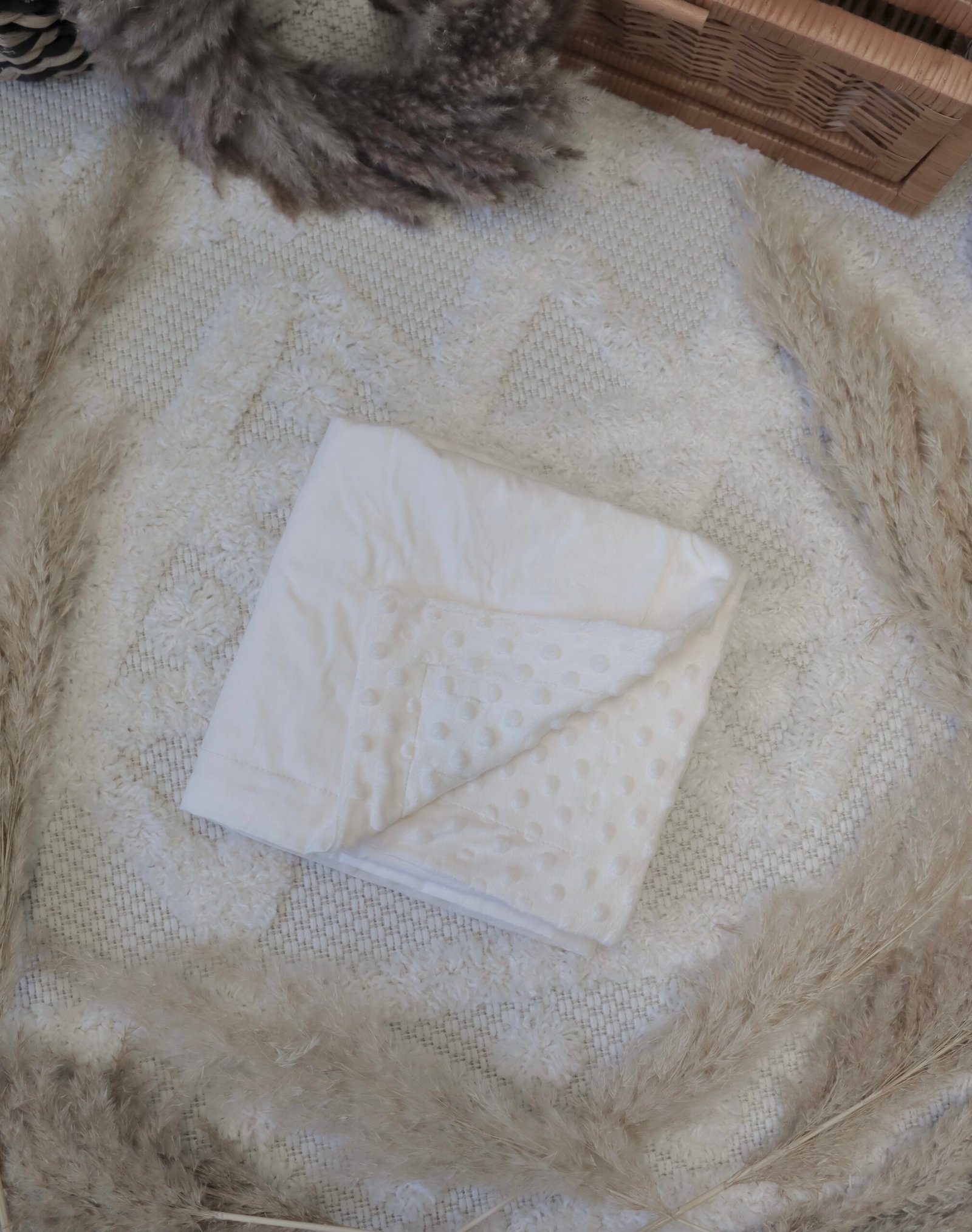 Kuscheldecke Premium Minky Minimal Cream Hauptbild
