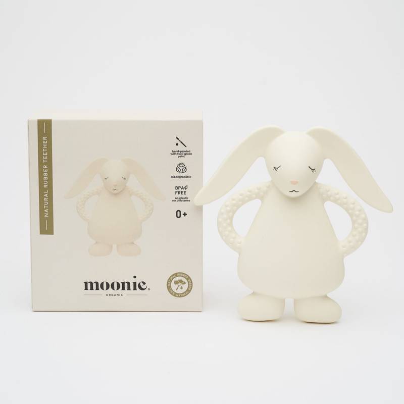 Moonie Natural Rubber Teething Ring Bunny 27271 Moonie Natural Rubber Teething Ring Bunny Main Image
