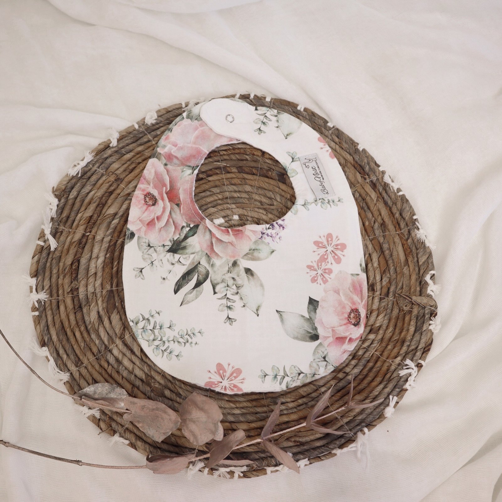 Bibs | GOTS Cotton & Waffle | Begonia Flowers Main Image