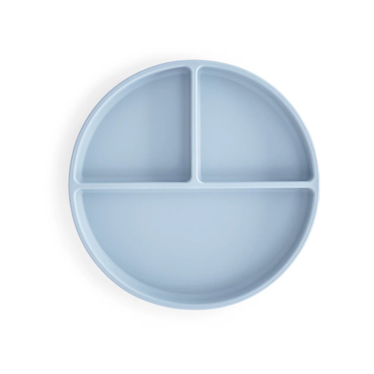 Mushie Silicone Plate with Suction Cup Powder Blue Main Image