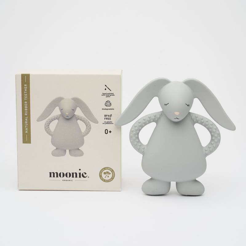 Moonie Natural Rubber Teething Ring Bunny Main Image