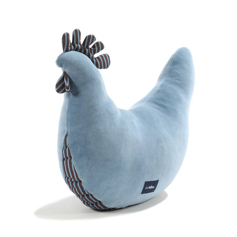Oma Dana's Henne Kissen Cotto Baumwolle STRIPES BLUE_Hauptbild