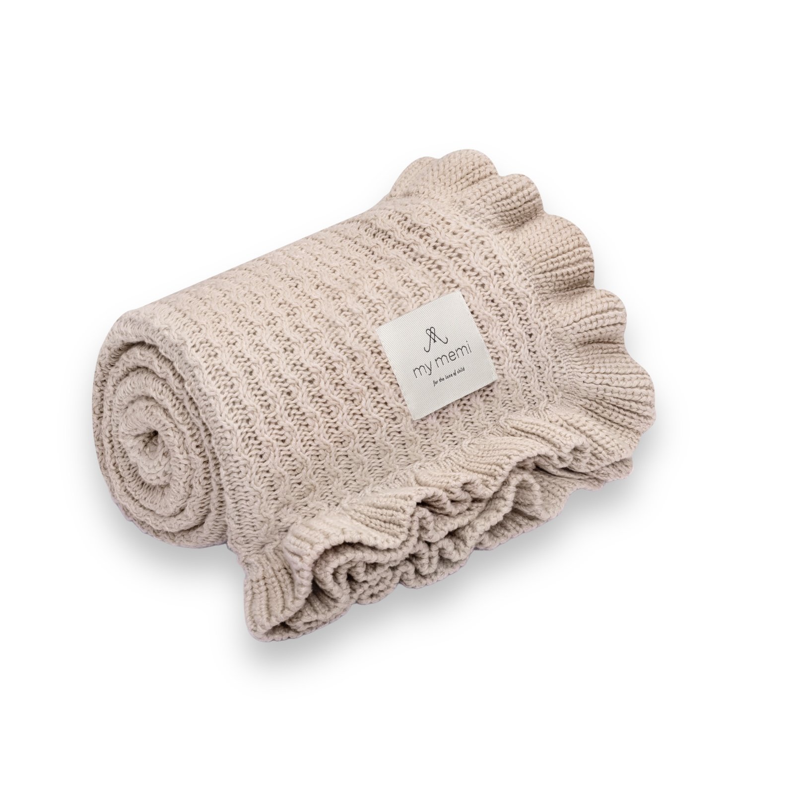 MY MEMI | Bambus Decke Frill | Light Beige 25902 MY MEMI | Coperta in bambù con volant | Beige chiaro Immagine principale