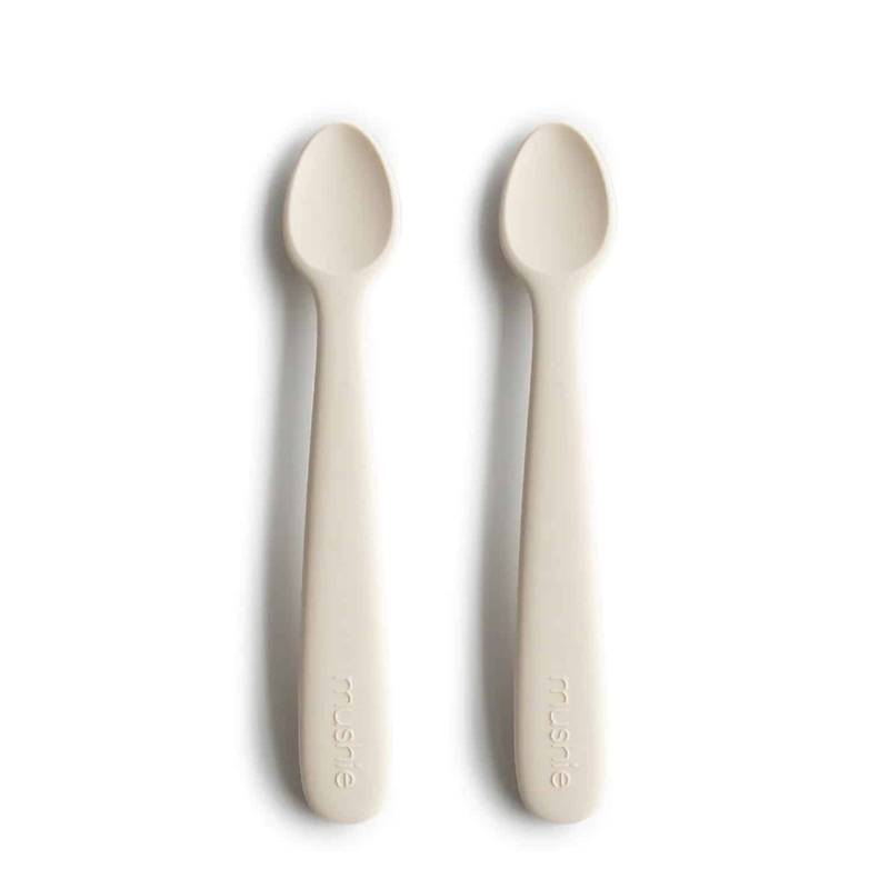 Mushie Baby Spoon 2-Piece Set Ivory Main Image