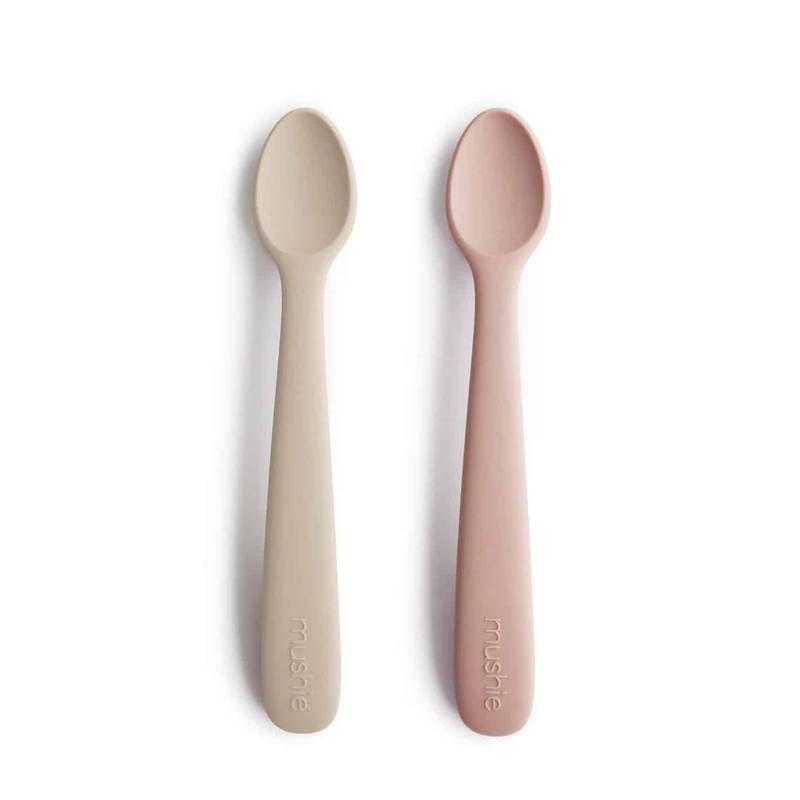 Mushie Baby Spoon 2-Piece Set Blush/Shifting Sand Main Image