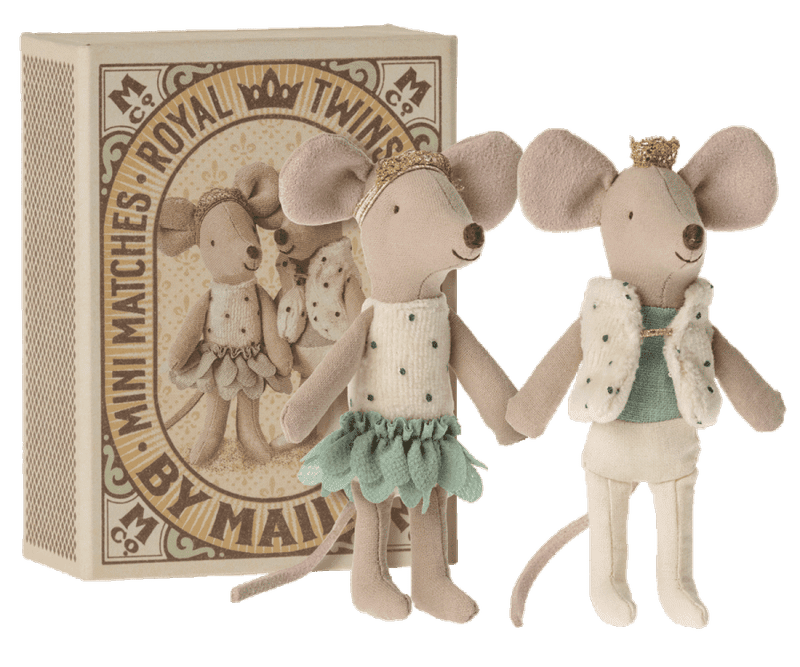 Maileg-Königliche Zwillingsmäuse, Kleine Schwester und Bruder in Box Hauptbild