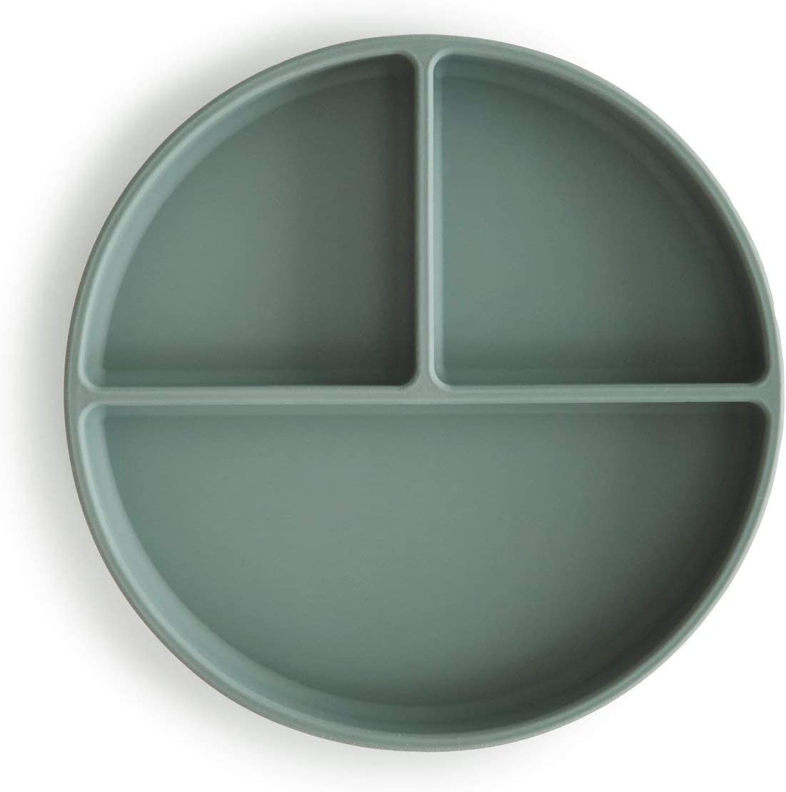 Mushie Silicone Plate with Suction Cup Cambridge Blue Main Image
