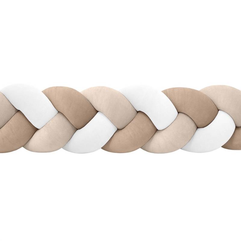 Bettschlange Velours Beige-Caramel-White Hauptbild