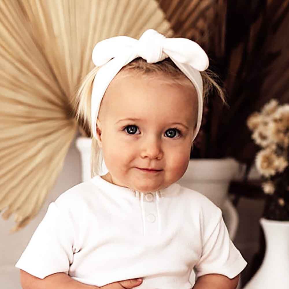 Milk Ribbed Organic Topknot - Image 1